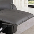 Pemberly Row Leather Power Reclining Armchair for Home Theater in Gray