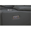 Pemberly Row Faux Leather Recliner with Cup Holder Speaker & USB in Gray