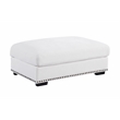 Pemberly Row Sectional Sofa with Ottoman Cup Holder & Charger in White