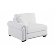 Pemberly Row Sectional Sofa with Ottoman Cup Holder & Charger in White