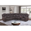 Pemberly Row Faux Leather Recliner with Cup Holder Speaker & USB in Brown