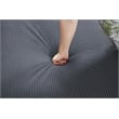 Pemberly Row Corduroy Sectional Sofa with Storage Ottoman in Dark Gray