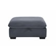 Pemberly Row Corduroy Sectional Sofa with Storage Ottoman in Dark Gray