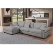 Pemberly Row Modern Polyester Large Sectional Sofa Couch in Light Gray