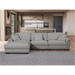 Pemberly Row Modern Polyester Large Sectional Sofa Couch in Light Gray