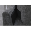 Pemberly Row Modern Polyester Large Sectional Sofa Couch in Dark Gray