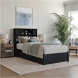 Pemberly Row Twin XL Wood Platform Bed with Storage Drawers in Black