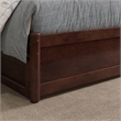 Pemberly Row Twin Wood Platform Bed with Twin Trundle in Walnut