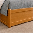 Pemberly Row Twin Wood Platform Bed with Twin Trundle in Light Toffee