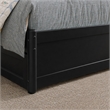 Pemberly Row Twin Wood Platform Bed with Storage Drawers in Black
