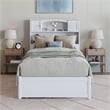 Pemberly Row Twin XL Wood Platform Bed with Storage Drawers in White