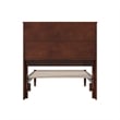 Pemberly Row Twin XL Wood Platform Bed with Storage Headboard in Walnut
