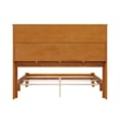 Pemberly Row Full Foundation Bed with Bookcase Headboard in Light Toffee