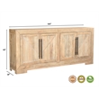 Pemberly Row 6-Piece Brown Solid Wood Round Dining Set with Sideboard