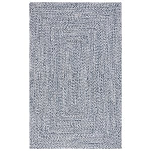 Pemberly Row 4' x 6' Hand Woven Polypropylene Rug in Navy/Ivory