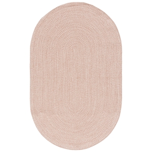 Pemberly Row 8' x 10' Oval Hand Woven Polypropylene Rug in Beige and Ivory
