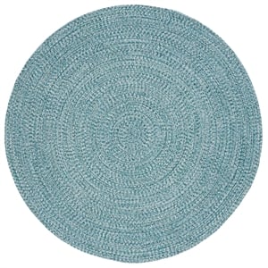 Pemberly Row 7' Round Hand Woven Rug in Polypropylene Teal/Green