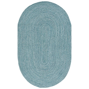 Pemberly Row 8' x 10' Oval Hand Woven Rug in Polypropylene Teal/Green
