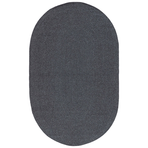 Pemberly Row Oval Hand Woven Rug Polypropylene Black/Gray 3'x5'