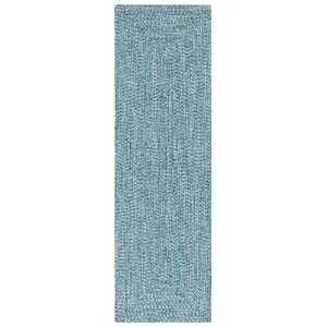 Pemberly Row 2'3&quot x 20' Hand-Woven Polypropylene Rug in Teal/Green