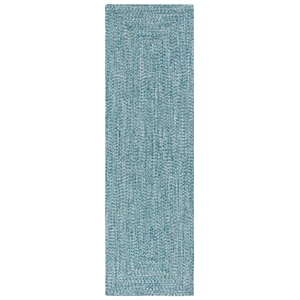 Pemberly Row 2'3&quot x 10' Hand Woven Polypropylene Rug in Teal/Green