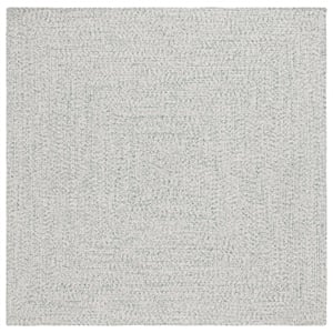 Pemberly Row 6' Square Hand Woven Polypropylene Rug in Ivory/Green