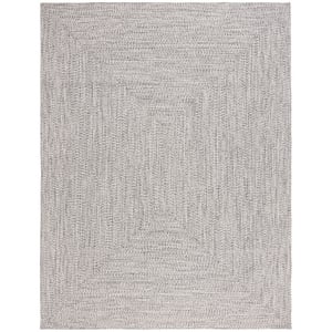 Pemberly Row 9' x 12' Hand Woven Rug in Gray/Ivory Polypropylene