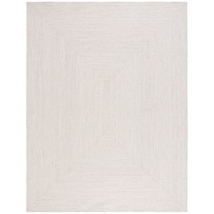 Pemberly Row Hand-Woven Rug in Polypropylene Ivory/Light Gray 10' x 14'