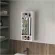 Pemberly Row Medicine Cabinet with Mirror Door & Open Storage in White