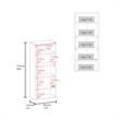 Pemberly Row Medicine Cabinet with Mirror Door & Open Storage in White