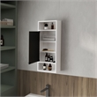 Pemberly Row Medicine Cabinet with Mirror Door & Open Storage in White