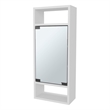 Pemberly Row Medicine Cabinet with Mirror Door & Open Storage in White