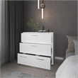 Pemberly Row White Dresser with 4 Spacious Drawers in Engineered Wood