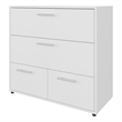Pemberly Row White Dresser with 4 Spacious Drawers in Engineered Wood