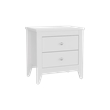 Pemberly Row Set of 2 Modern White Nightstands 2 Drawer Bedroom Storage