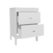 Pemberly Row Set of 2 Nightstands with Drawers in White Finish