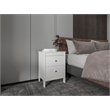 Pemberly Row Set of 2 Nightstands with Drawers in White Finish