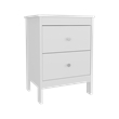 Pemberly Row Set of 2 Nightstands with Drawers in White Finish