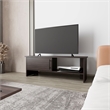 Pemberly Row Entertainment Center 1-Door Engineered Wood Walnut Finish