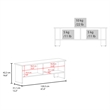 Pemberly Row Entertainment Center 1-Door Engineered Wood Walnut Finish