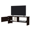 Pemberly Row Entertainment Center 1-Door Engineered Wood Walnut Finish