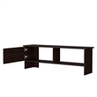 Pemberly Row Entertainment Center 1-Door Engineered Wood Walnut Finish
