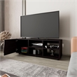 Pemberly Row TV Stand with Door Engineered Wood Black 51.2