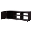 Pemberly Row TV Stand with Door Engineered Wood Black 51.2
