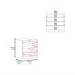 Pemberly Row Lowrys 3-Drawer Dresser in Natural Oak and Matte Grey