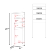Pemberly Row Bathroom Cabinet with 2 Doors White Engineered Wood
