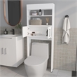 Pemberly Row Bathroom Cabinet with 2 Doors White Engineered Wood
