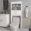 Pemberly Row Bathroom Cabinet with 2 Doors White Engineered Wood