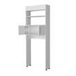 Pemberly Row Bathroom Cabinet with 2 Doors White Engineered Wood