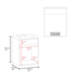 Pemberly Row Haigleer Creek Bathroom Vanity with Sink White Finish